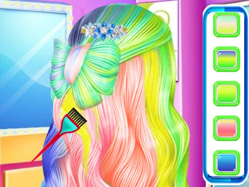 Fashion Rainbow Hairstyle Design